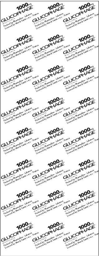 Glucophage Comprimés 1g
